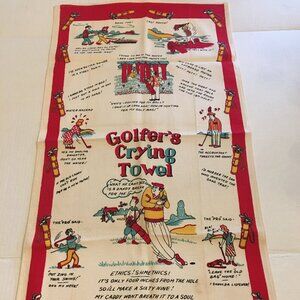 VINTAGE Golf Crying Towel